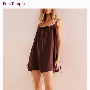 Free People Chocolate Sleeveless Mini Dress